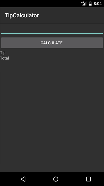 Completed Tip Calculator App