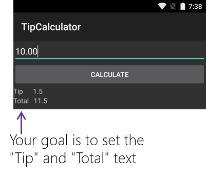 Setting the Text