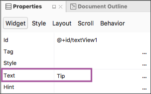 Android view properties