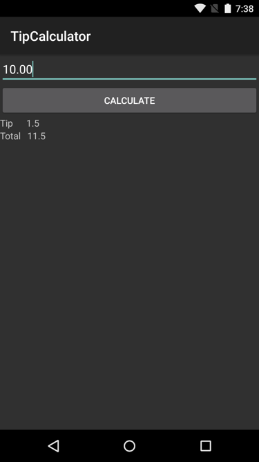 Completed Tip Calculator