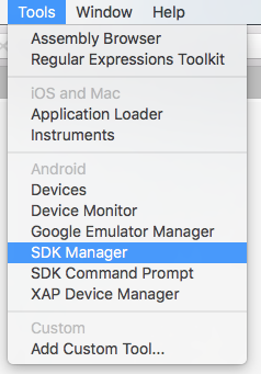 Android SDK Manager on macOS