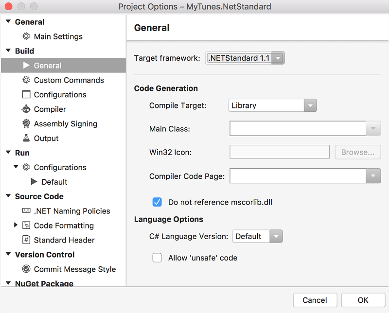 Incrementing .NET Standard target version to 1.1.