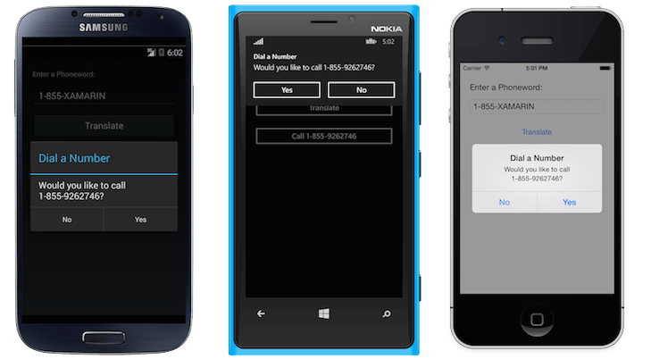 Completed Phoneword app