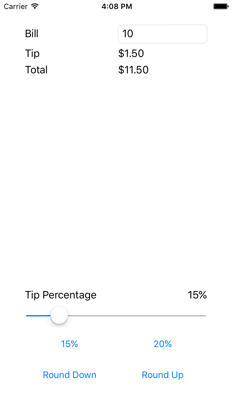 Final application screenshot