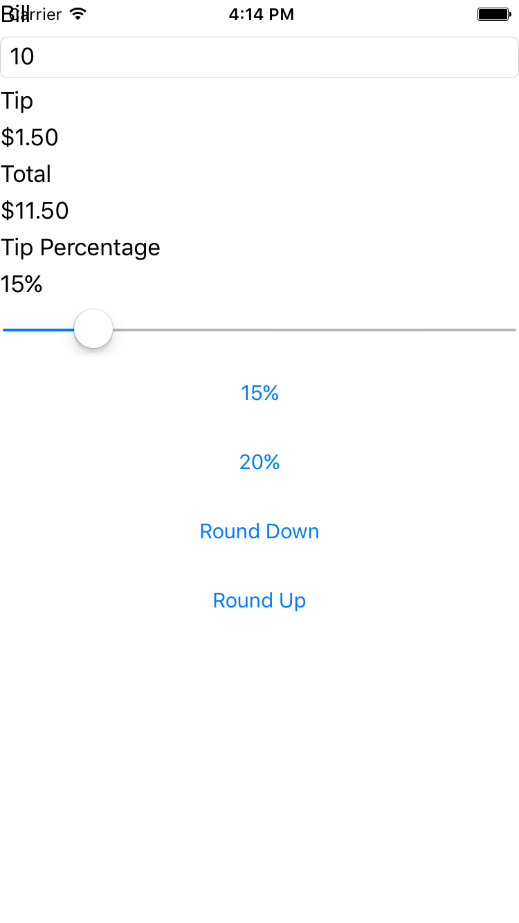 Initial application screenshot