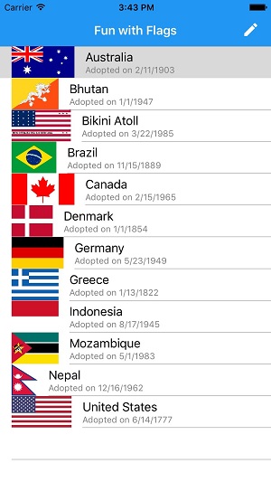 App with Images running on iOS ImageCell on iOS